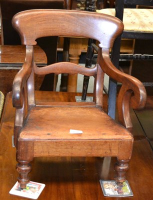 Lot 1317 - A 19th century mahogany child's chair