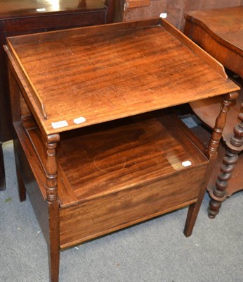 Lot 1322 - A George III mahogany commode, probably North of England origins, 76cm wide, 62cm high