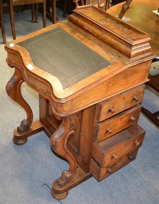 Lot 1325 - A Victorian walnut Davenport