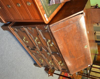 Lot 1341 - A late 18th century oak bureau