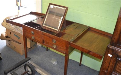 Lot 1358 - A Georgian mahogany gentleman's dressing table