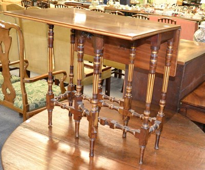 Lot 1360 - An Edwardian mahogany Sutherland table, 66cm wide, 66cm high