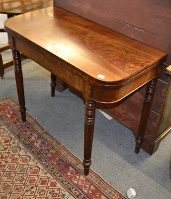 Lot 1365 - A 19th century fold over card table