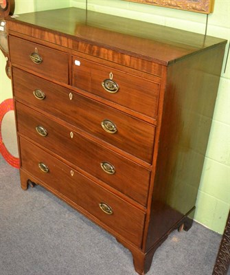 Lot 1372 - A 19th century mahogany four height chest of drawers