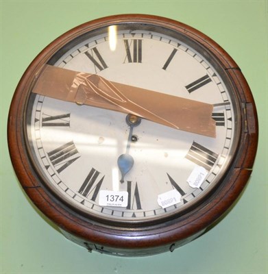 Lot 1374 - A 19th century mahogany wall clock