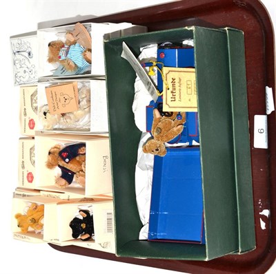 Lot 6 - Sixteen bears including twelve boxed Hermann Teddy Minituren, three boxed Deb Canham Art Design Inc
