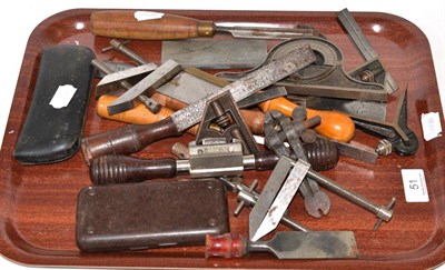 Lot 51 - Collection of woodworking and other tools