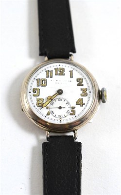 Lot 56 - A silver cased gents wristwatch by J.Aitchison of Edinburgh, import marks, monogrammed
