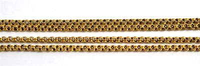 Lot 61 - A fancy guard chain, converted to a two strand necklace, stamped '9C'