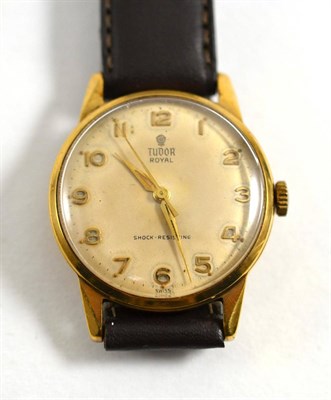 Lot 77 - A Tudor Royal 9ct gents wristwatch on a modern strap