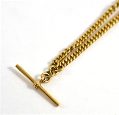 Lot 80 - An albert chain, links stamped '375'