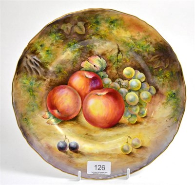 Lot 126 - A Royal Worcester fruit painted plate by Smith
