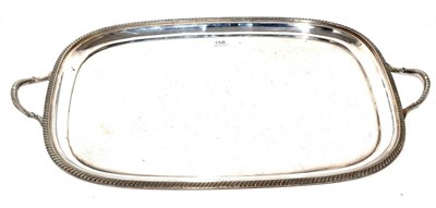 Lot 158 - A silver plated two handled tray