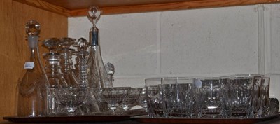 Lot 166 - A good collection of 18th, 19th and 20th century glass including a late 18th century decanter,...
