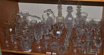 Lot 171 - Collection of Victorian and later glassware including set of champagne flutes