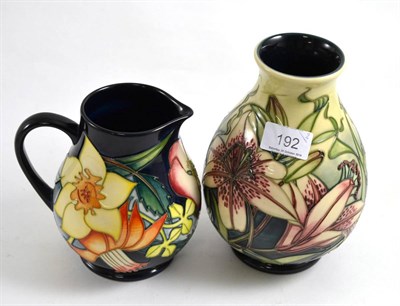 Lot 192 - Moorcroft jug and vase
