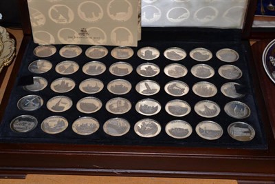 Lot 204 - Cased collection of silver medallions, the Ancient counties of England