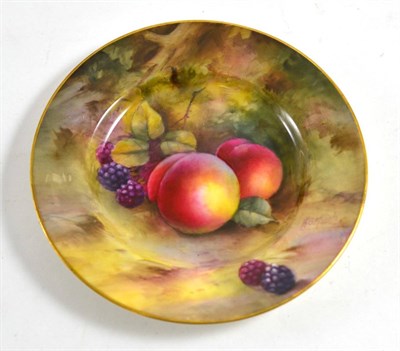 Lot 226 - Royal Worcester fruit painted plate by Moseley