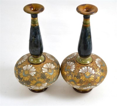 Lot 231 - Pair of Royal Doulton stoneware vases