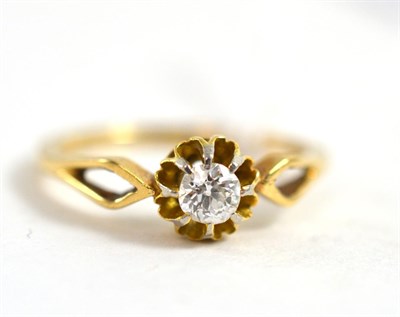 Lot 284 - An old cut diamond solitaire ring, 0.25 carat approximately