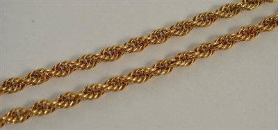 Lot 290 - 9ct gold rope necklace