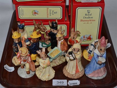 Lot 349 - A Collection of Royal Doulton Bunnykins figures (boxed)