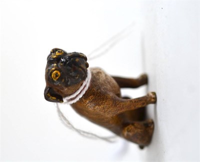 Lot 399 - A cold painted bronze model of a pug