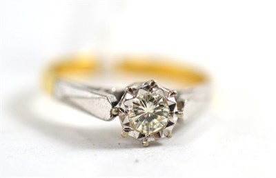 Lot 402 - A diamond solitaire ring, 0.25 carat approximately, stamped '18ct plat'