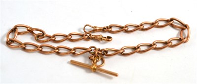 Lot 411 - 9ct gold watch chain and 9ct gold Masonic fob