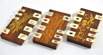 Lot 473 - A group of three shibayama game counters