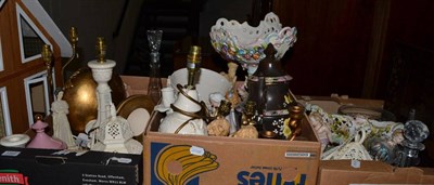 Lot 1064 - A group of miscellaneous ceramics etc (in 3 boxes)