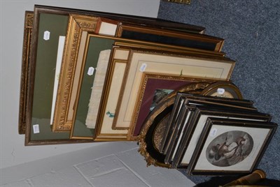 Lot 1158 - A quantity of framed articles including engraving, watercolours, prints and mirrors (21)