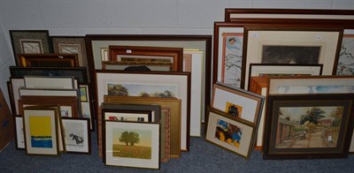 Lot 1161 - Large quantity of pictures and prints including two framed indentures