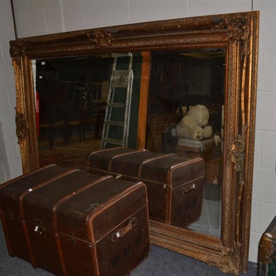 Lot 1166 - A large modern gilt framed wall mirror