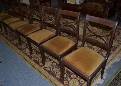 Lot 1170 - Eight Regency style mahogany dining chairs