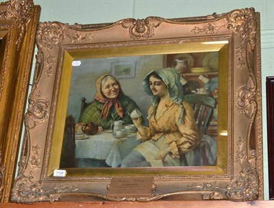 Lot 1194 - Interior scene oil Painting by J Singleton (signed)