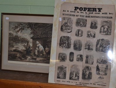 Lot 1207 - Popery poster and a gilt framed print