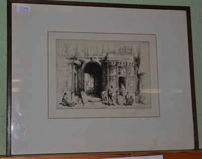 Lot 1216 - After Sidney Tushingham, The Old Post Office, Falmouth, etching, signed