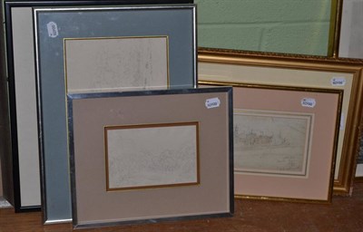 Lot 1219 - Collection of early pencil drawings and other pics