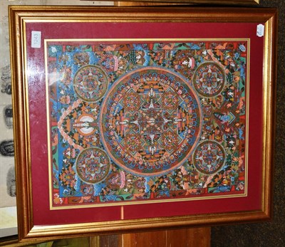 Lot 1243 - 20th century framed Tibertan style Thangka