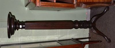 Lot 1255 - Mahogany torchere on cabriole legs