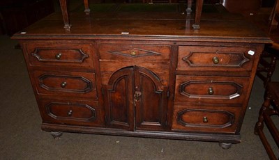 Lot 1293 - A 19th century oak small dresser base