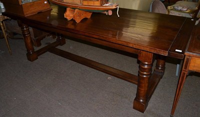 Lot 1301 - A reproduction oak refectory table