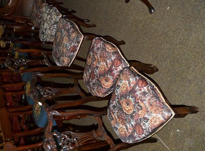 Lot 1322 - Set of five Victorian salon chairs