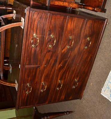 Lot 1340 - A 19th century mahogany four height chest