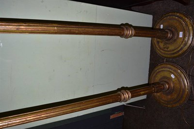 Lot 1369 - Pair of giltwood floor standard lamps