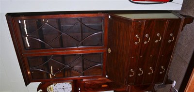 Lot 1377 - A 19th century mahogany bureau bookcase