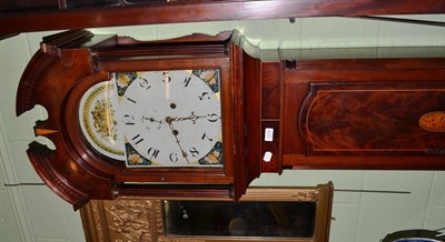 Lot 1379 - A mahogany eight day longcase clock, later case