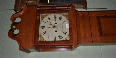 Lot 1381 - An oak eight day longcase clock signed Bawden, Weston-Super-Mare