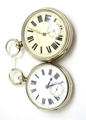 Lot 21 - Two silver pocket watches